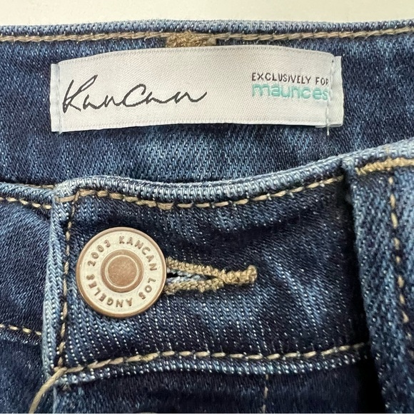 KanCan Jr Women’s Blue Jeans Sz 7/27 Button Fly  Stretch Distress/Ripped/Torn - Picture 5 of 12